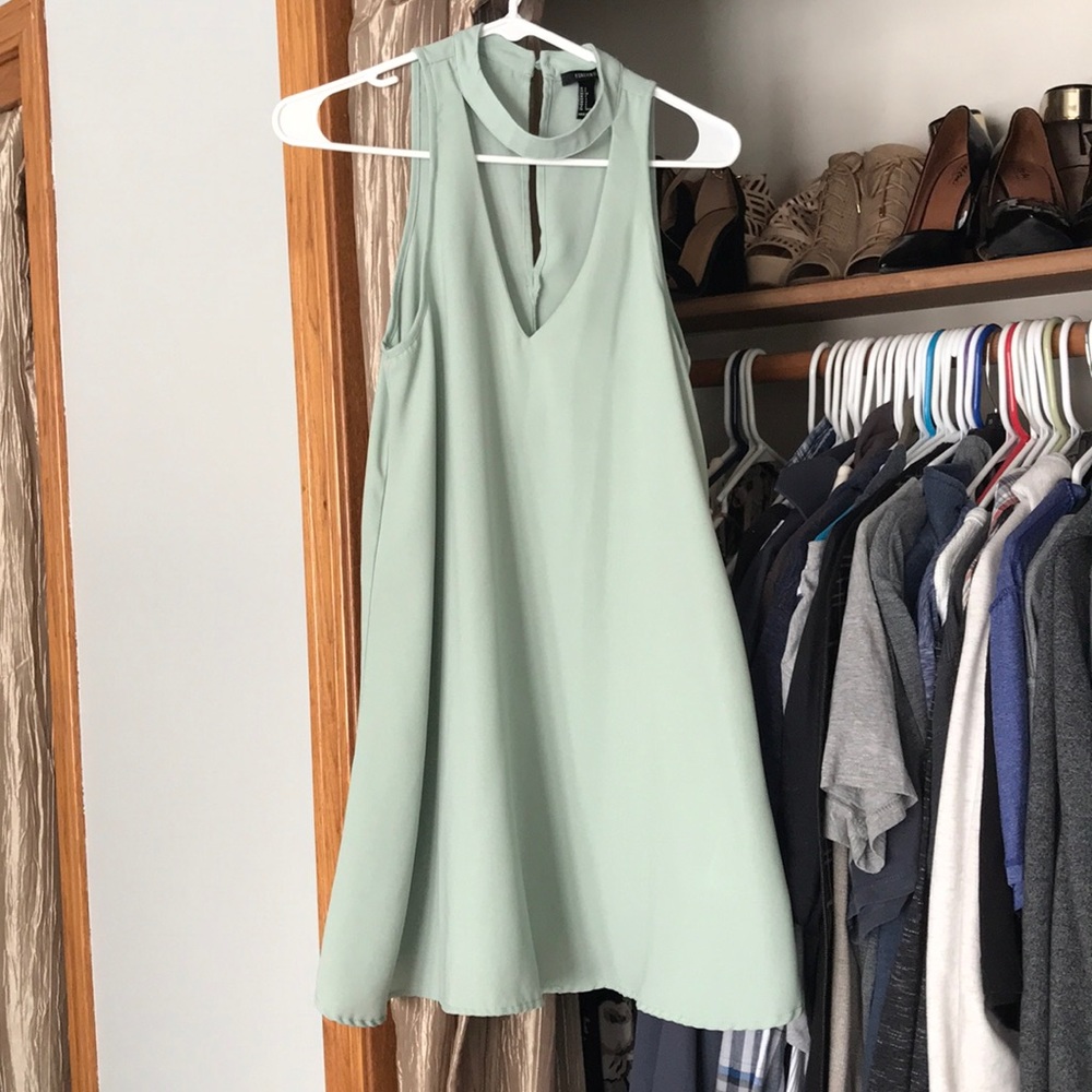 Chiffon mint dress